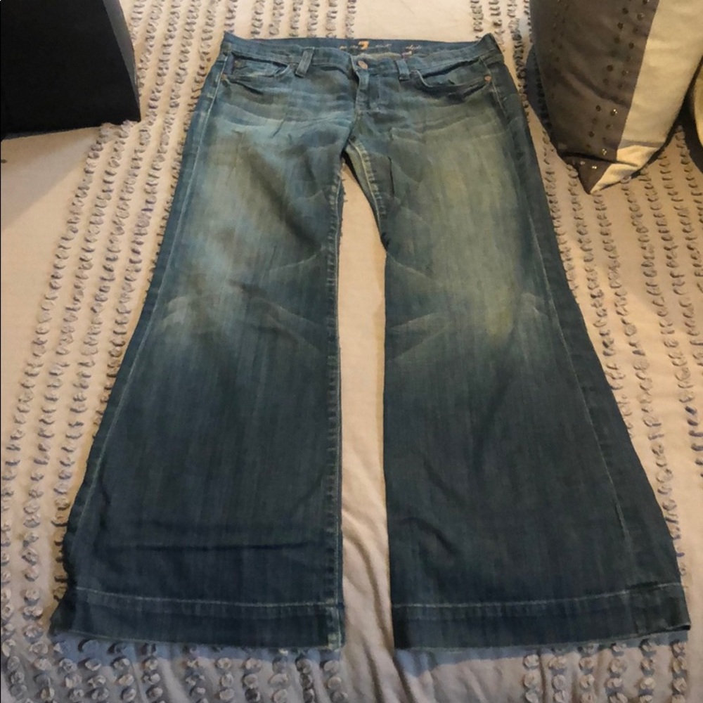 Mid rise bell bottom jeans